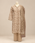 Elegant Floral Embroidered Three Piece Suit